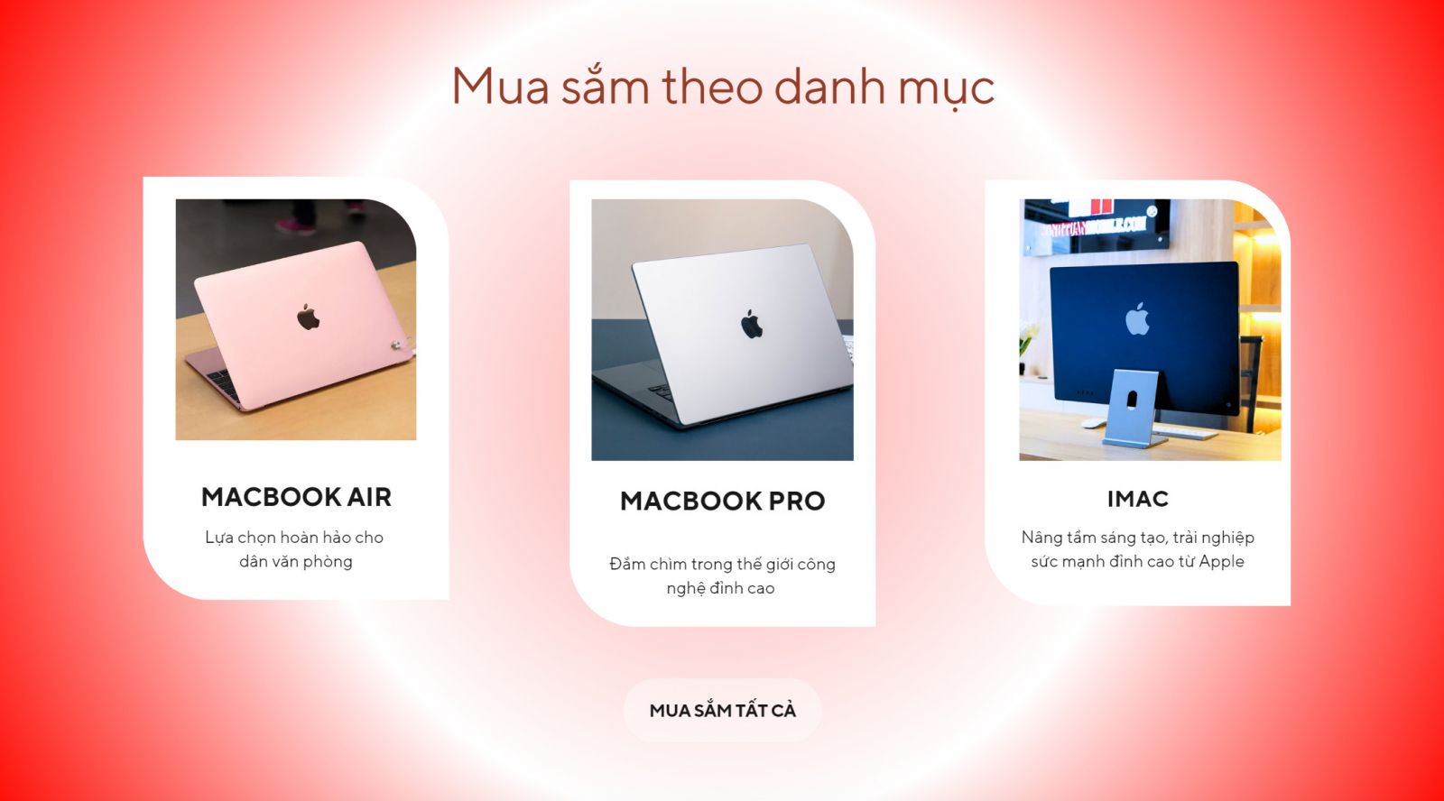 Mua sắm sản phẩm Macbook theo danh mục